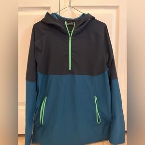 Teal/Black/Lime UA Fitted Windbreaker Hoodie